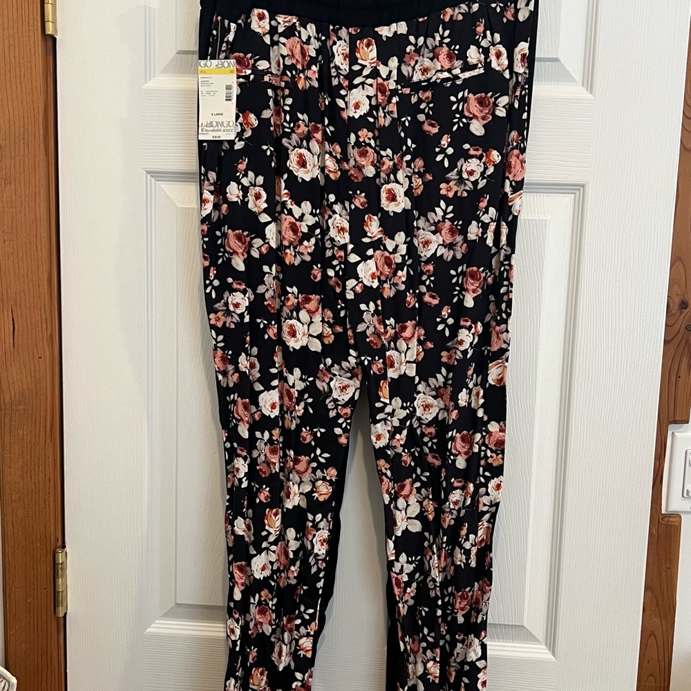 Floral Black Bottoms